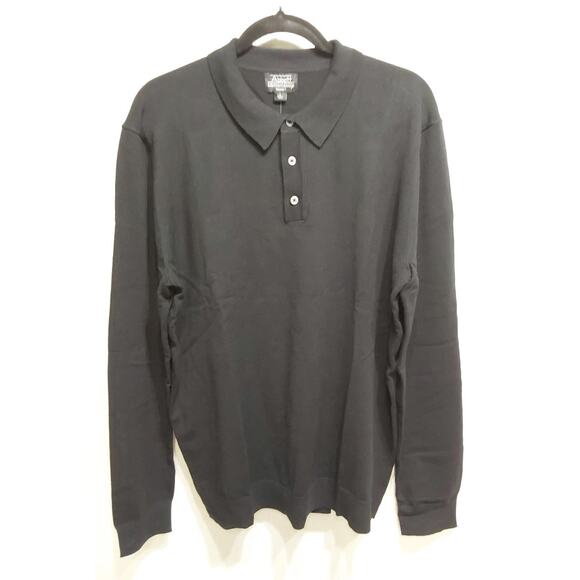 *NWT* Abbott Elementary Large Black Long Sleeve Fine Guage Polo #M24 - Picture 1 of 3